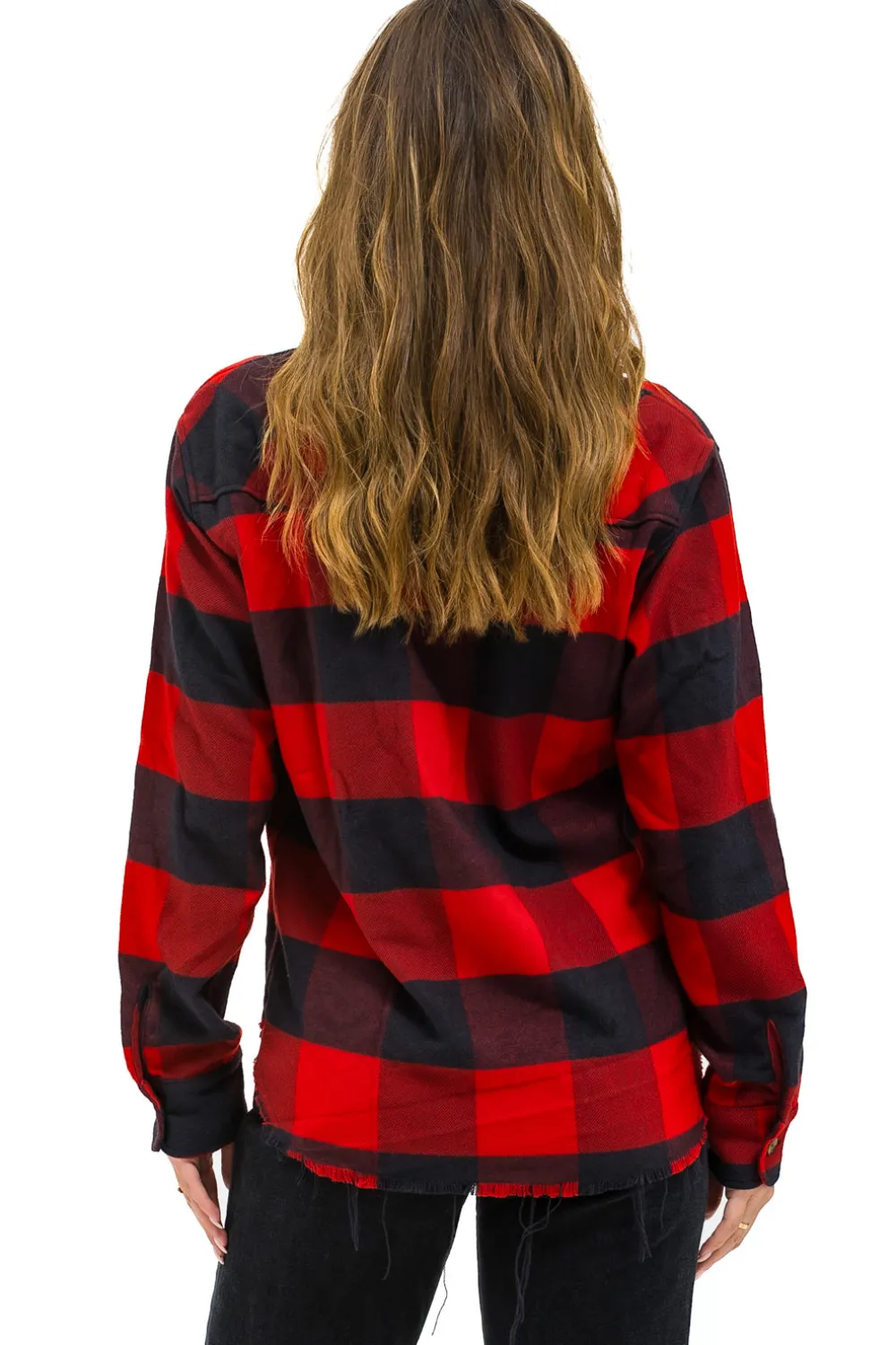 Tees | Aviator Nation PLAID FLANNEL LIGHT WEIGHT UNISEX WESTERN SHIRT - BUFFALO PLAID BUFFALOPLAID