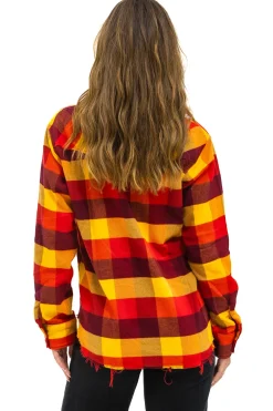 Tees | Aviator Nation PLAID FLANNEL LIGHT WEIGHT UNISEX WESTERN SHIRT - SURFY PLAID SURFYPLAID