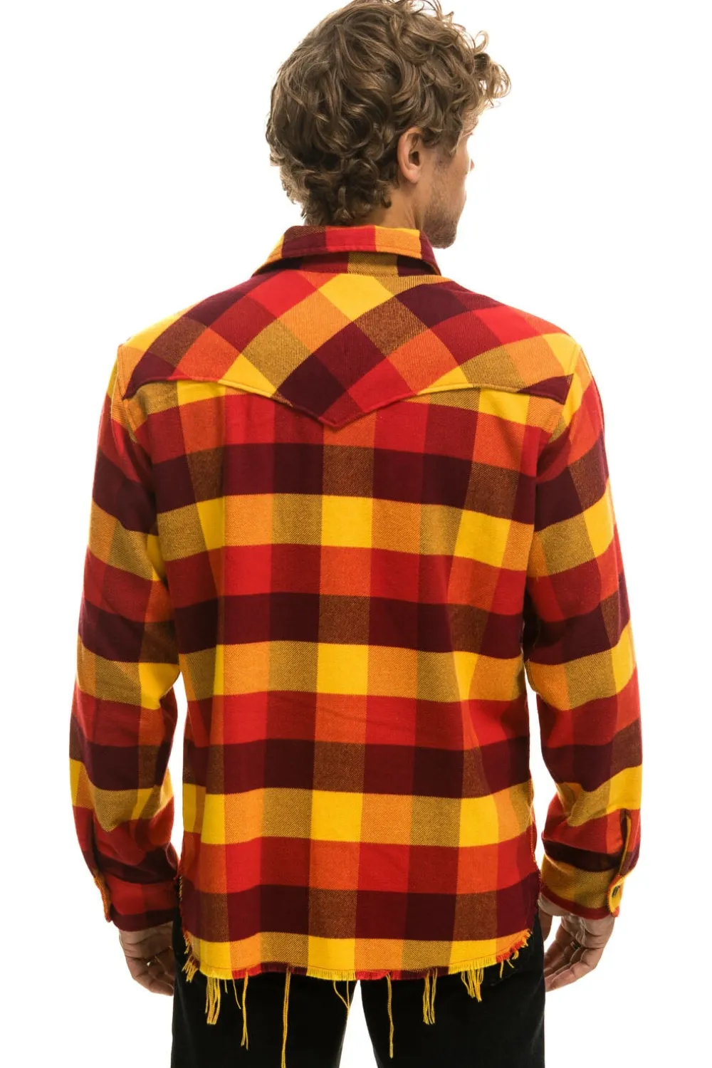 Tees | Aviator Nation PLAID FLANNEL LIGHT WEIGHT UNISEX WESTERN SHIRT - SURFY PLAID SURFYPLAID