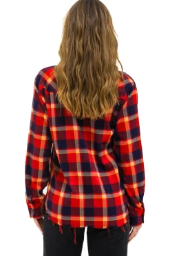 Tees | Aviator Nation PLAID FLANNEL WESTERN SHIRT - RUGBY PLAID RUGBYPLAID