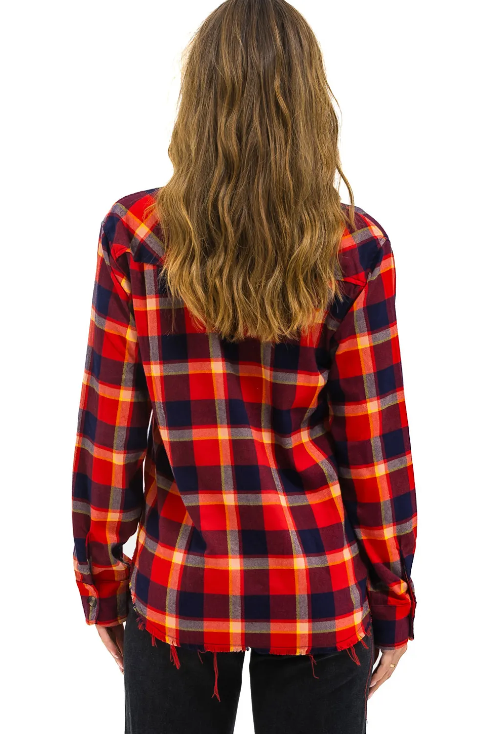 Tees | Aviator Nation PLAID FLANNEL WESTERN SHIRT - RUGBY PLAID RUGBYPLAID