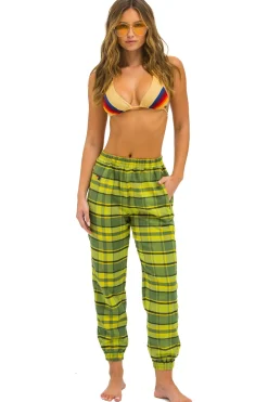 Sweatpants | Aviator Nation PLAID LODGE PANT - AVOCADO PLAID AVOCADOPLAID