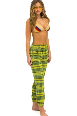 Sweatpants | Aviator Nation PLAID LODGE PANT - AVOCADO PLAID AVOCADOPLAID
