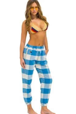 Sweatpants | Aviator Nation PLAID LODGE PANT - SKY PLAID SKYPLAID