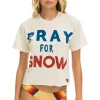 Boyfriend Tees | Tees | Aviator Nation PRAY FOR SNOW BOYFRIEND TEE - VINTAGE WHITE VINTAGEWHITE