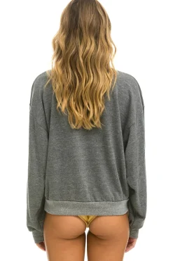 Sweatshirts | Sweatshirts | Aviator Nation PRAY FOR SNOW RELAXED CREW SWEATSHIRT - HEATHER