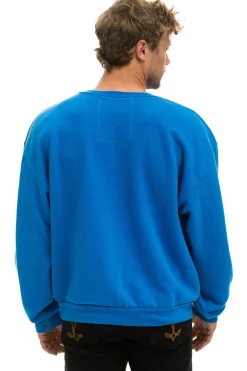 Sweatshirts | Sweatshirts | Aviator Nation PRAY FOR SNOW RELAXED CREW SWEATSHIRT - OCEAN