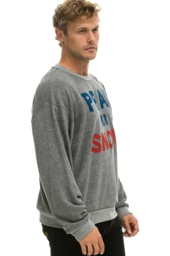 Sweatshirts | Sweatshirts | Aviator Nation PRAY FOR SNOW RELAXED CREW SWEATSHIRT - HEATHER