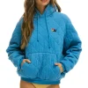 Hoodies | Hoodies | Aviator Nation QUILTED RELAXED PULLOVER HOODIE - OCEAN