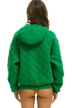 Hoodies | Hoodies | Aviator Nation QUILTED RELAXED PULLOVER HOODIE - KELLY GREEN KELLYGREEN