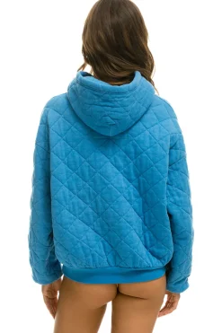 Hoodies | Hoodies | Aviator Nation QUILTED RELAXED PULLOVER HOODIE - OCEAN
