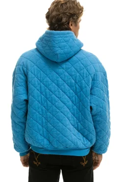 Hoodies | Hoodies | Aviator Nation QUILTED RELAXED PULLOVER HOODIE - OCEAN