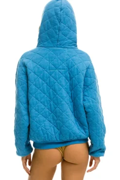 Hoodies | Hoodies | Aviator Nation QUILTED RELAXED PULLOVER HOODIE - OCEAN