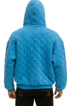 Hoodies | Hoodies | Aviator Nation QUILTED RELAXED PULLOVER HOODIE - OCEAN