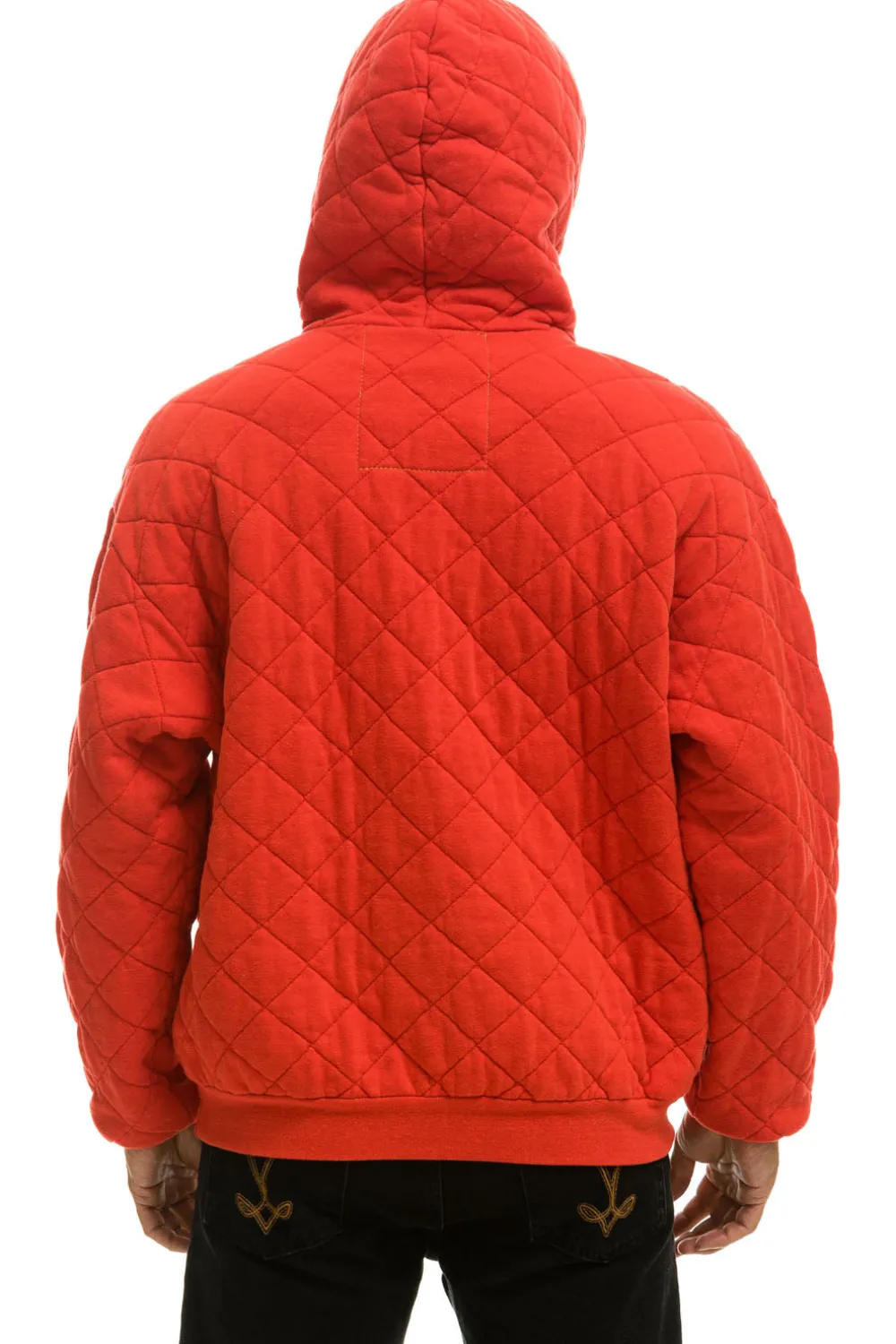 Hoodies | Hoodies | Aviator Nation QUILTED RELAXED PULLOVER HOODIE - RED