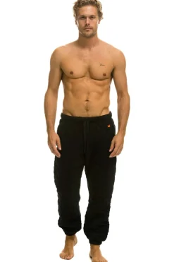 Sweatpants | Aviator Nation QUILTED SWEATPANTS - BLACK