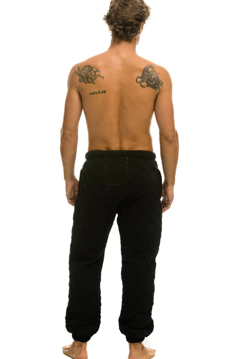 Sweatpants | Aviator Nation QUILTED SWEATPANTS - BLACK