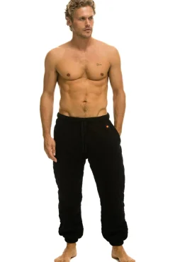 Sweatpants | Aviator Nation QUILTED SWEATPANTS - BLACK