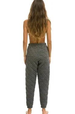 Sweatpants | Aviator Nation QUILTED SWEATPANTS - HEATHER GREY HEATHERGREY