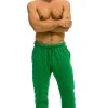 Sweatpants | Aviator Nation QUILTED SWEATPANTS - KELLY GREEN KELLYGREEN