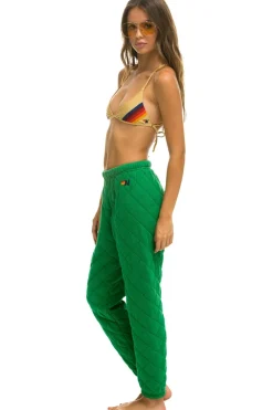 Sweatpants | Aviator Nation QUILTED SWEATPANTS - KELLY GREEN KELLYGREEN