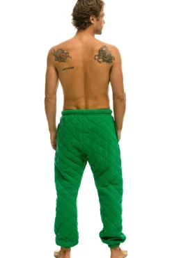 Sweatpants | Aviator Nation QUILTED SWEATPANTS - KELLY GREEN KELLYGREEN