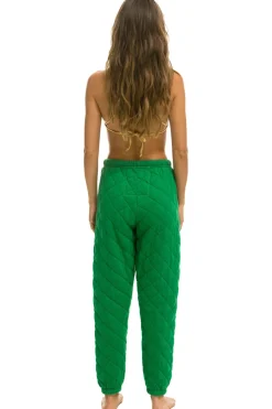 Sweatpants | Aviator Nation QUILTED SWEATPANTS - KELLY GREEN KELLYGREEN