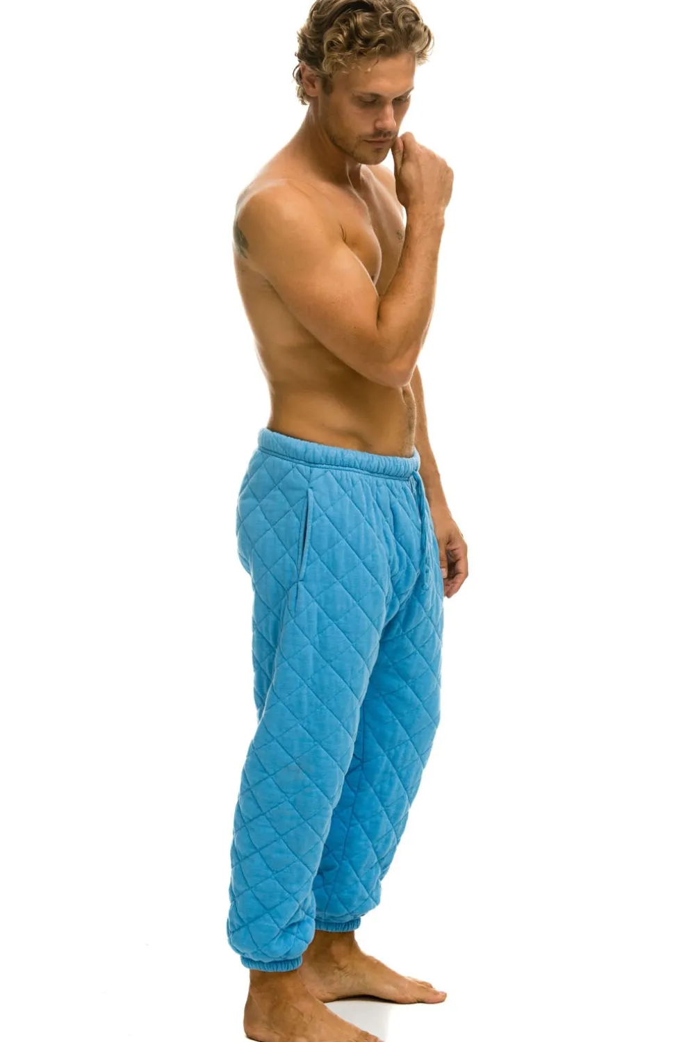 Sweatpants | Aviator Nation QUILTED SWEATPANTS - OCEAN