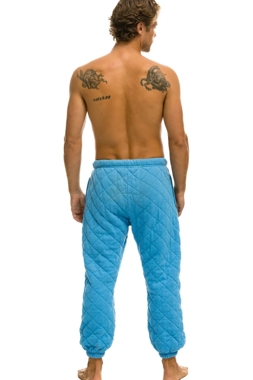 Sweatpants | Aviator Nation QUILTED SWEATPANTS - OCEAN