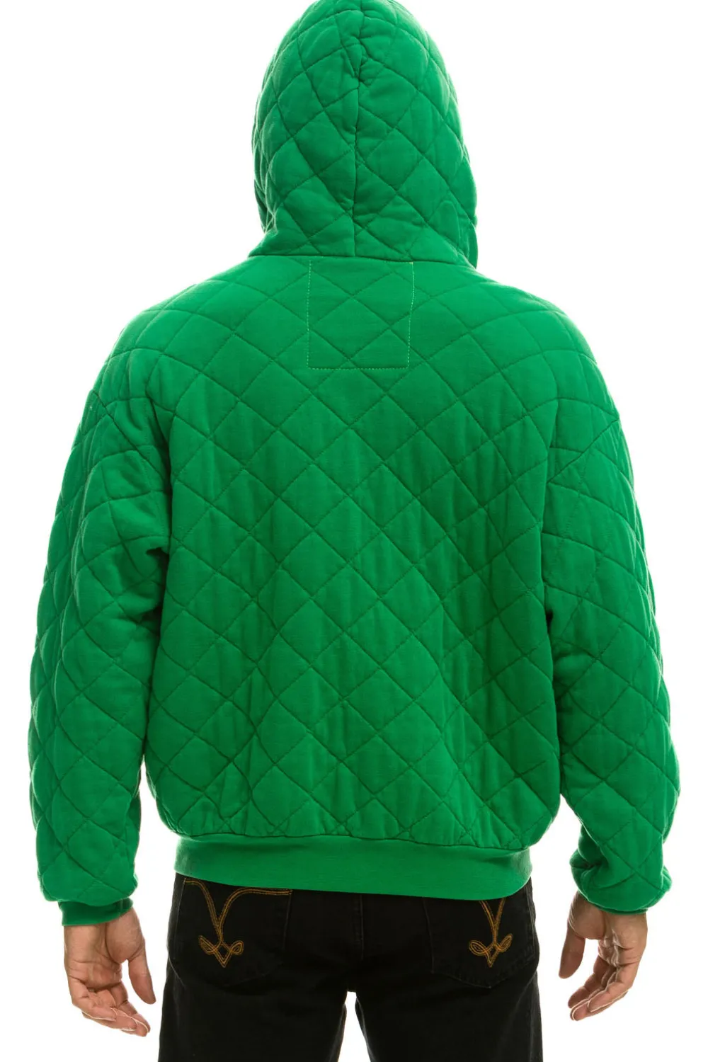 Hoodies | Hoodies | Aviator Nation QUILTED ZIP HOODIE RELAXED - KELLY GREEN KELLYGREEN