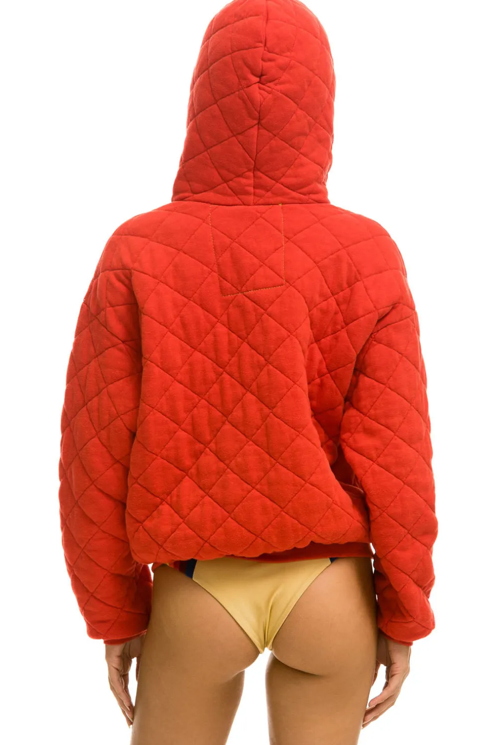 Hoodies | Hoodies | Aviator Nation QUILTED ZIP HOODIE RELAXED - RED