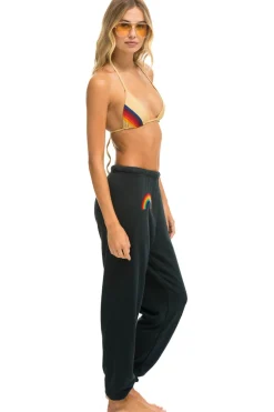 Sweatpants | Aviator Nation RAINBOW EMBROIDERY SWEATPANTS - CHARCOAL
