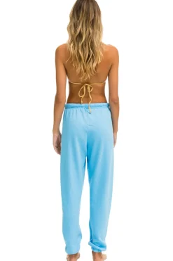 Sweatpants | Aviator Nation RAINBOW EMBROIDERY SWEATPANTS - SKY