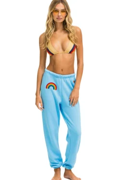 Sweatpants | Aviator Nation RAINBOW EMBROIDERY SWEATPANTS - SKY