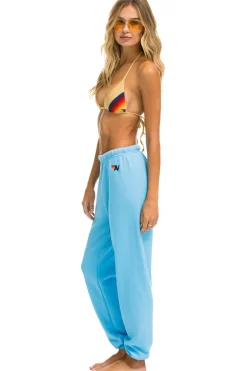 Sweatpants | Aviator Nation RAINBOW EMBROIDERY SWEATPANTS - SKY