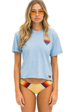 Boyfriend Tees | Tees | Aviator Nation RAINBOW HEART STITCH BOYFRIEND TEE - ICE