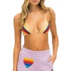 Shorts | Aviator Nation RAINBOW HEART STITCH LOUNGER SHORT - MAUVE