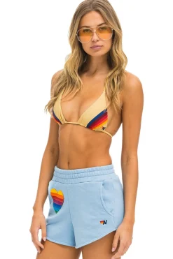 Shorts | Aviator Nation RAINBOW HEART STITCH LOUNGER SHORT - ICE