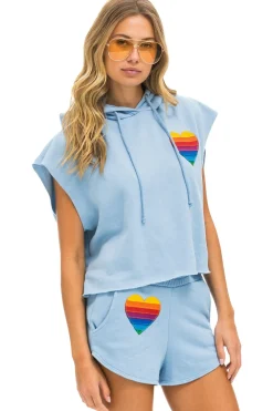 Shorts | Aviator Nation RAINBOW HEART STITCH LOUNGER SHORT - ICE