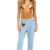 Sweatpants | Aviator Nation RAINBOW HEART STITCH SWEATPANTS - ICE
