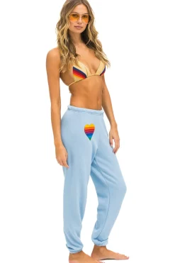 Sweatpants | Aviator Nation RAINBOW HEART STITCH SWEATPANTS - ICE