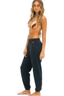 Sweatpants | Aviator Nation RAINBOW HEART STITCH SWEATPANTS - CHARCOAL