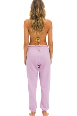 Sweatpants | Aviator Nation RAINBOW HEART STITCH SWEATPANTS - MAUVE