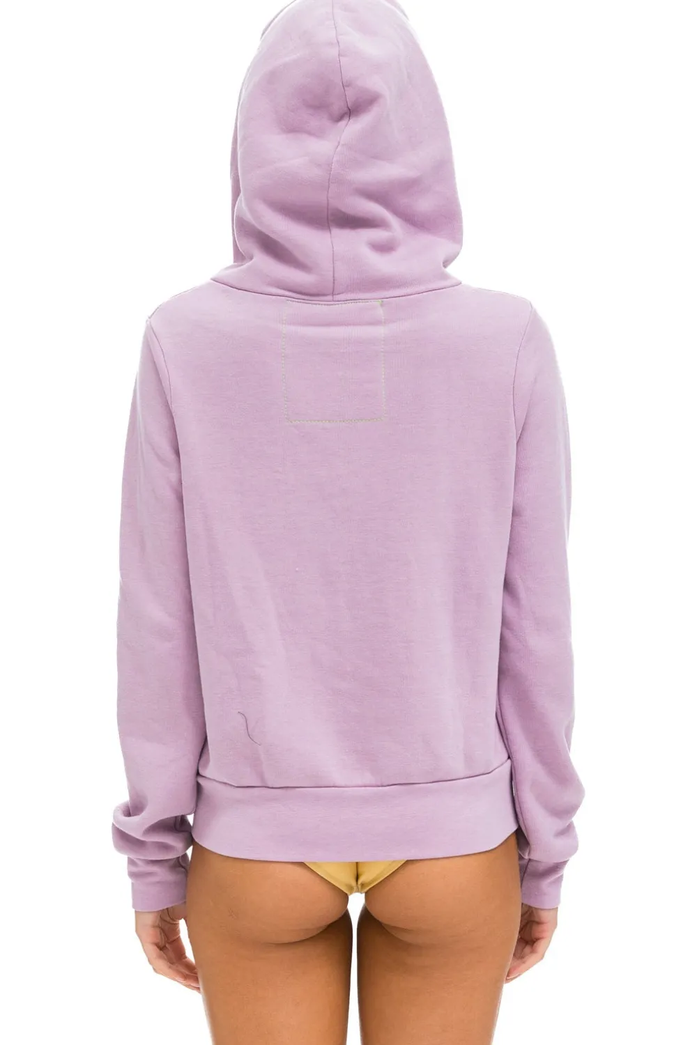 Hoodies | Hoodies | Aviator Nation RAINBOW HEART STITCH ZIP HOODIE - MAUVE