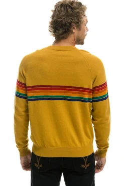 Sweatshirts | Aviator Nation RAINBOW STRIPE 6 UNISEX LIGHT CASHMERE SWEATER - HARVEST
