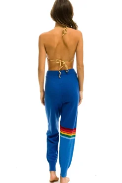 Sweatpants | Aviator Nation RAINBOW STRIPE CASHMERE LIGHT SWEATER PANT - VINTAGE BLUE VINTAGEBLUE