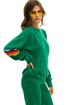Sweatshirts | Aviator Nation RAINBOW STRIPE SLEEVE UNISEX CASHMERE LIGHT SWEATER - AMAZON