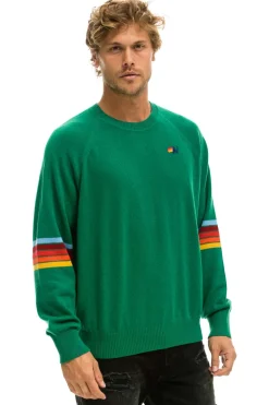 Sweatshirts | Aviator Nation RAINBOW STRIPE SLEEVE UNISEX CASHMERE LIGHT SWEATER - AMAZON