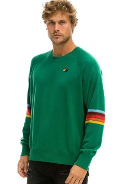 Sweatshirts | Aviator Nation RAINBOW STRIPE SLEEVE UNISEX CASHMERE LIGHT SWEATER - AMAZON
