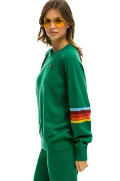 Sweatshirts | Aviator Nation RAINBOW STRIPE SLEEVE UNISEX CASHMERE LIGHT SWEATER - AMAZON
